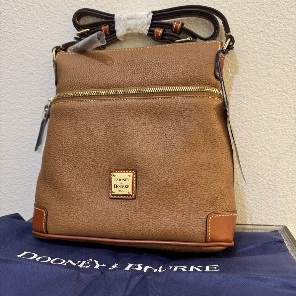 Dooney & Bourke Pebble Grain Crossbody Purse R264CA Caramel Leather